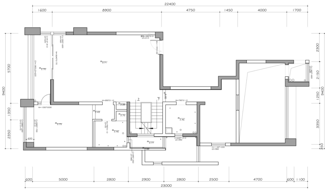 一楼原始平面图 一楼原始平面图