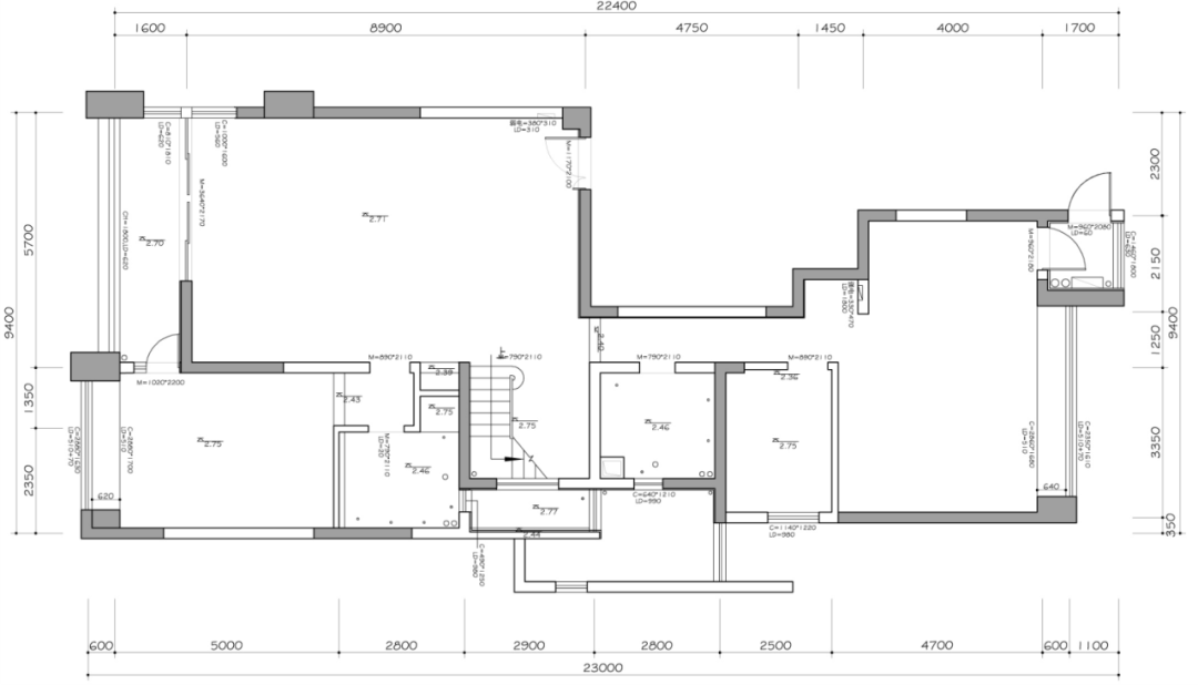 二楼原始平面图 二楼原始平面图