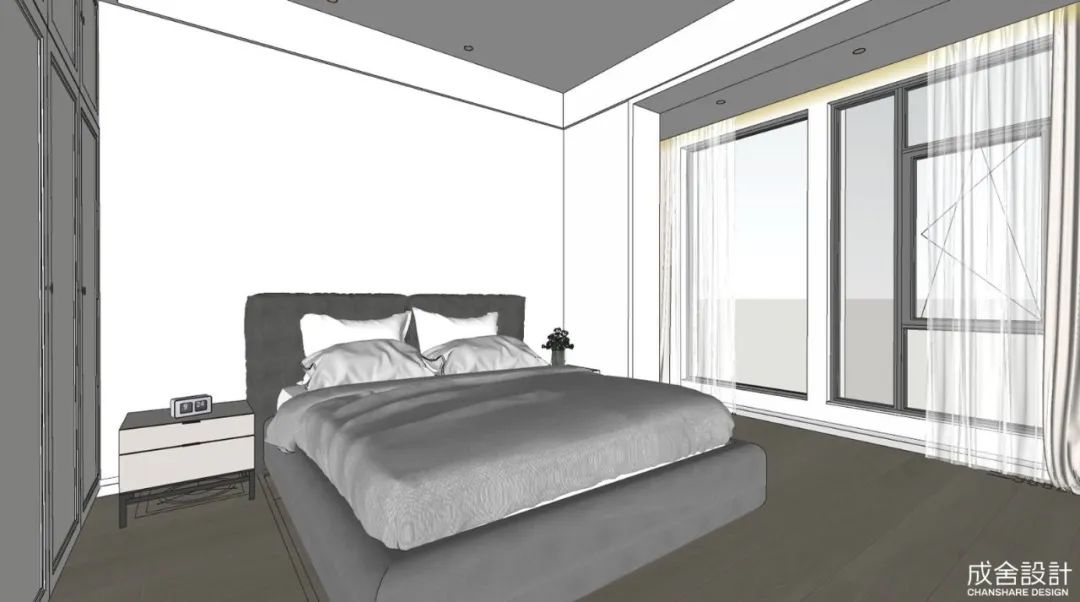 上海大平层设计卧室效果图 上海大平层设计卧室效果图