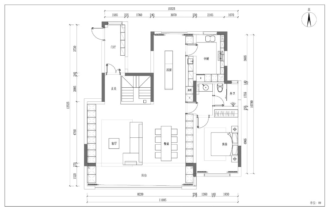 平面图-常州别墅装修
