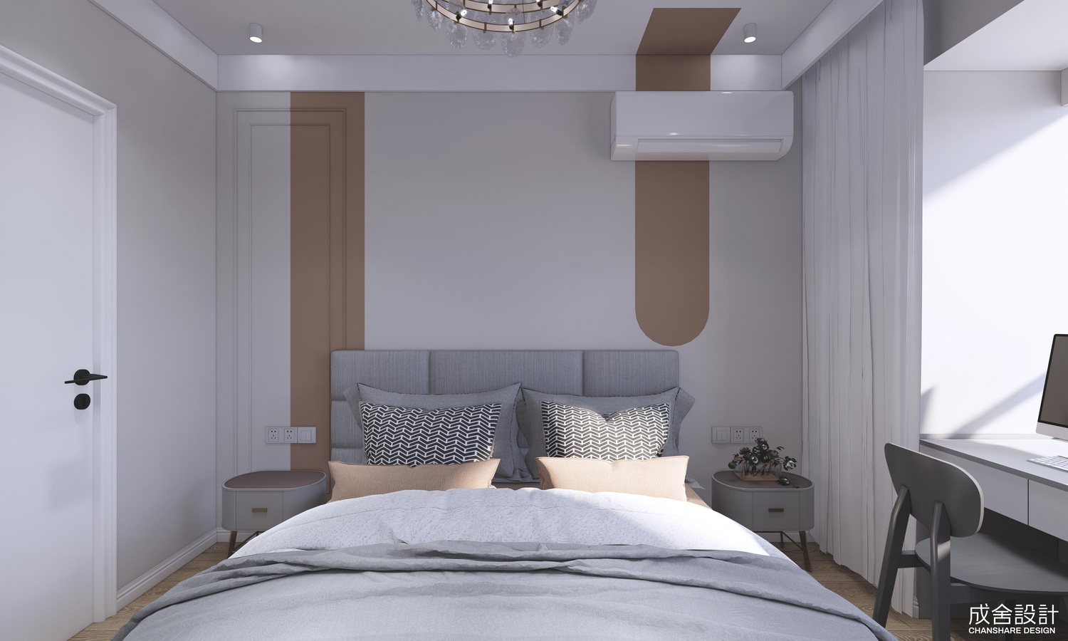 卧室效果图-常州私宅设计